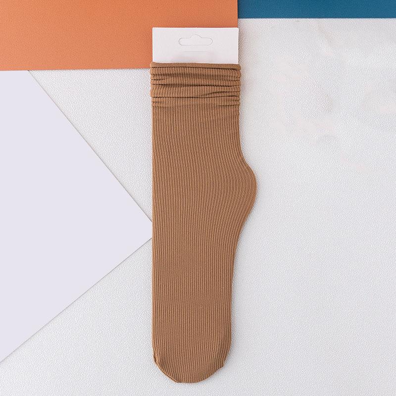 

INS Женские Летние Тонкие Длинные Носки Ледяной Бархат Мягкие Дышащие Носки-гольфы Однотонные Черные Белые Бежевые Харадзюку Высокие Носки One Size