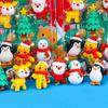 3D Weihnachts-Radiergummis: Weihnachtsmann & Schneemann Abnehmbare Schüler-Schreibwaren