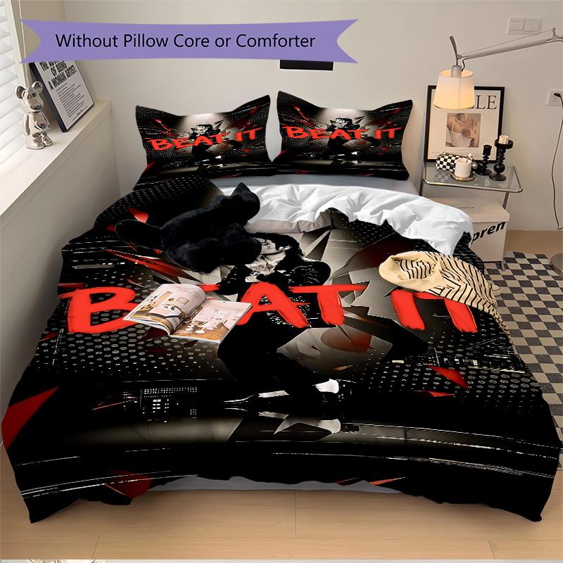Beat It Iconic Dance Print 3Pcs Bedding Setduvet Cover With 2 Bedropillowcase Home Birthday Gift