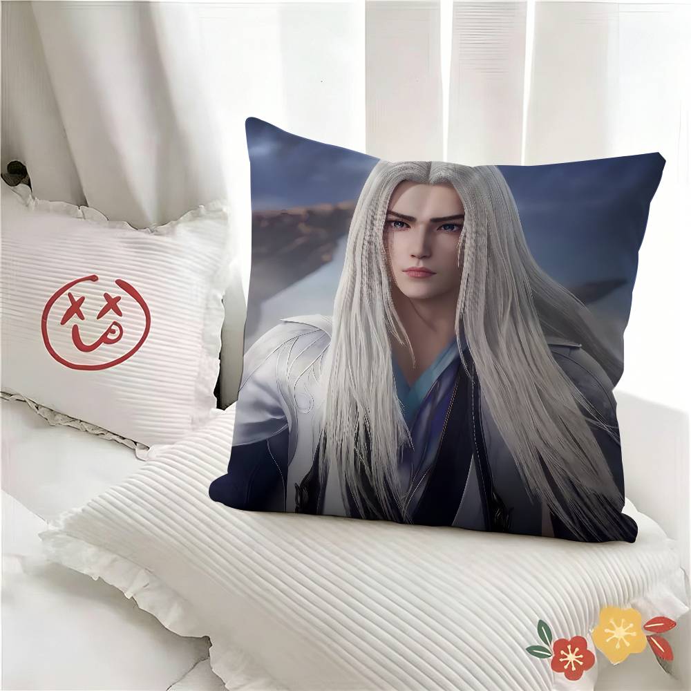 pc Wang Lin Renegade Immortal Xian Ni Pillow Case Fashion Square Pillowcase Bedroom Sofa Room Ins Decoration Leisure