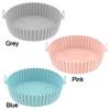 Silicone Air Fryer Pad Foldable with Handle Non-Stick Baking Tray Reusable High Temperature Resistance Baking Basket