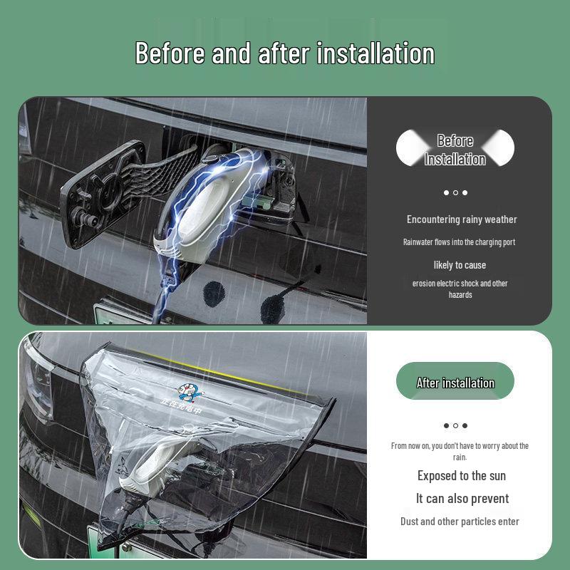 Zeekr X/001/009 Charging Port Rain Cover: Universal Waterproof Protector for New Energy Vehicles