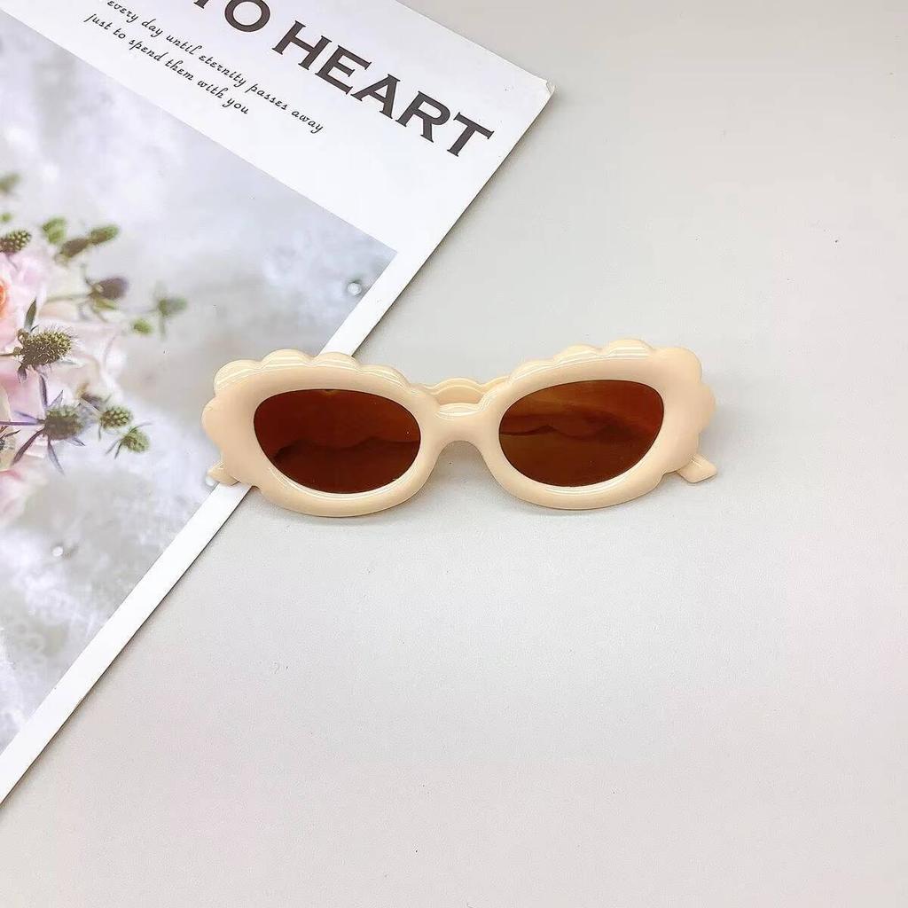 2026 UV400 New Fashion Children's Cute Elliptical Frame Girls' Sunscreen And Protection Boys' Sunglasses