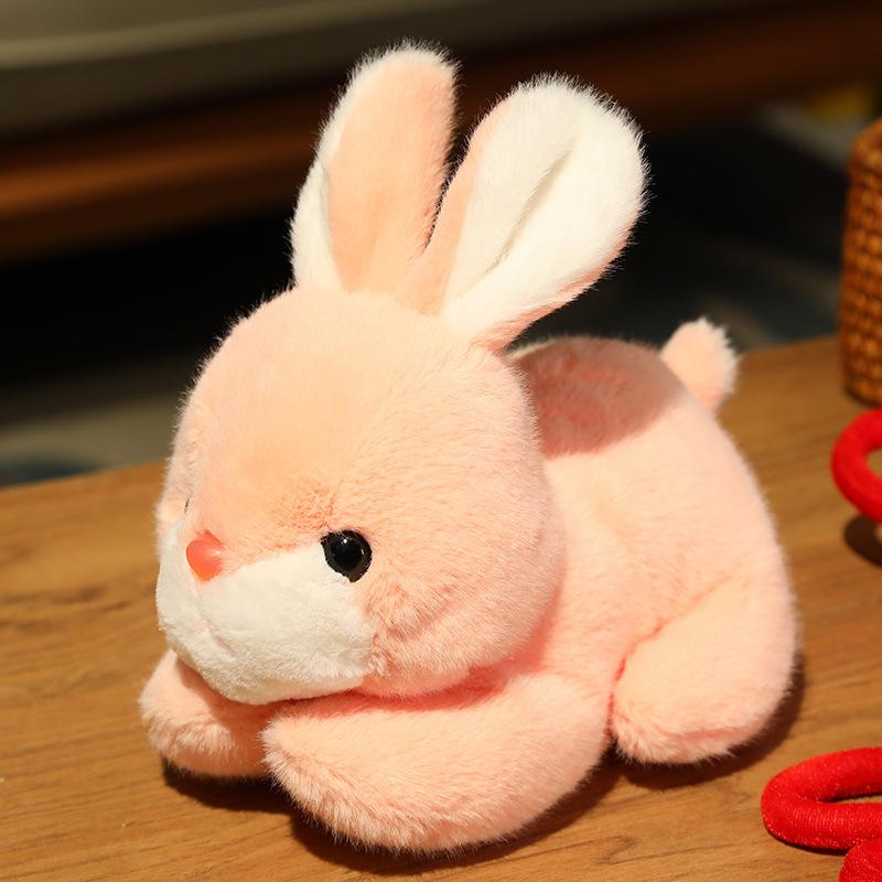 New Simulated Rabbit Plush Doll Cute Little White Rabbit Toy Children's Doll Gift Mid-Autumn Gift