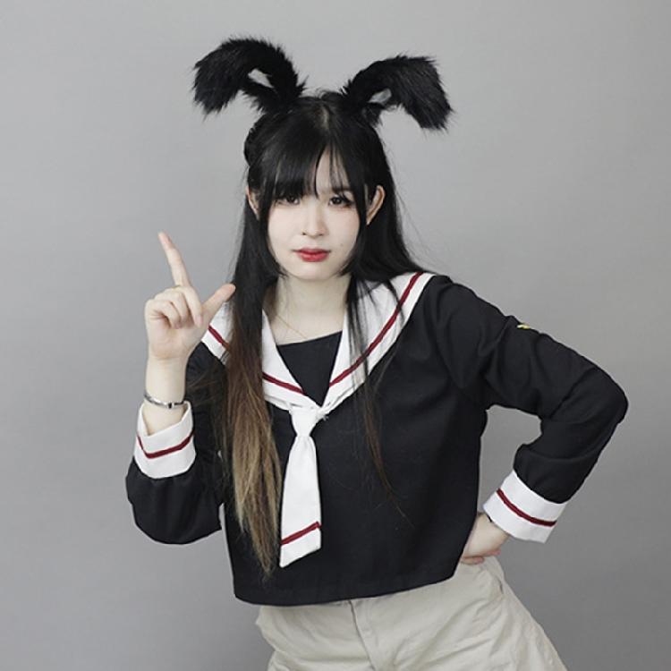 Bandeau Oreilles de Lapin Queue d'Animal Faite à la Main Headwear Oreilles de Lapin Longues Accessoires Cosplay Anime Queue de Lapin