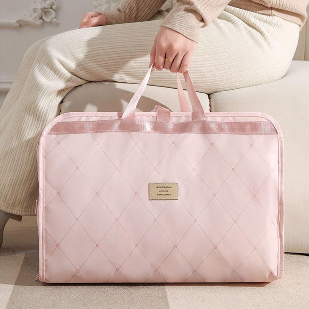 

Foldable Clothes Packing Cubes Large Capacity Suitcase Organizer Luggage Storage Bag for Home розовый