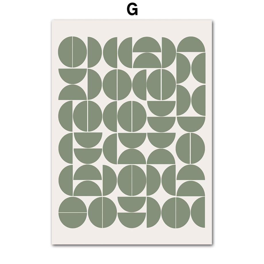 

Картина на холсте Бохо Зеленый лист Абстрактные геометрические винтажные постеры принты настенные картины скандинавская спальня гостиная декор 21X30cm No Frame