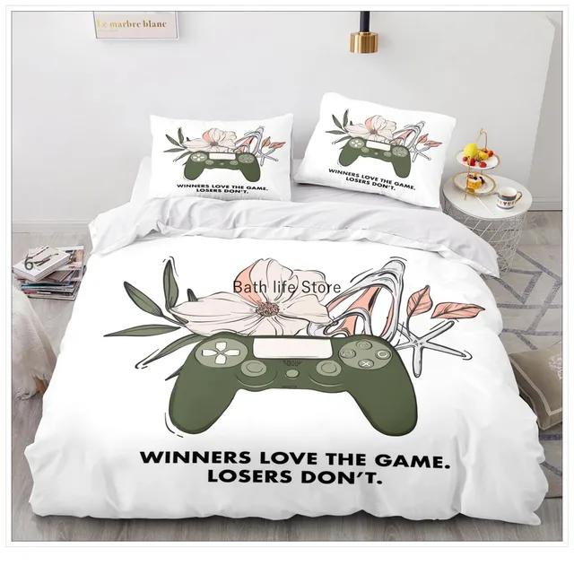 Fashion Game Controller Bedding Set Queen Size Duvet Cover Set Creative Black Comforter Bed Cover Set 2/3pcs Home Textile 3D