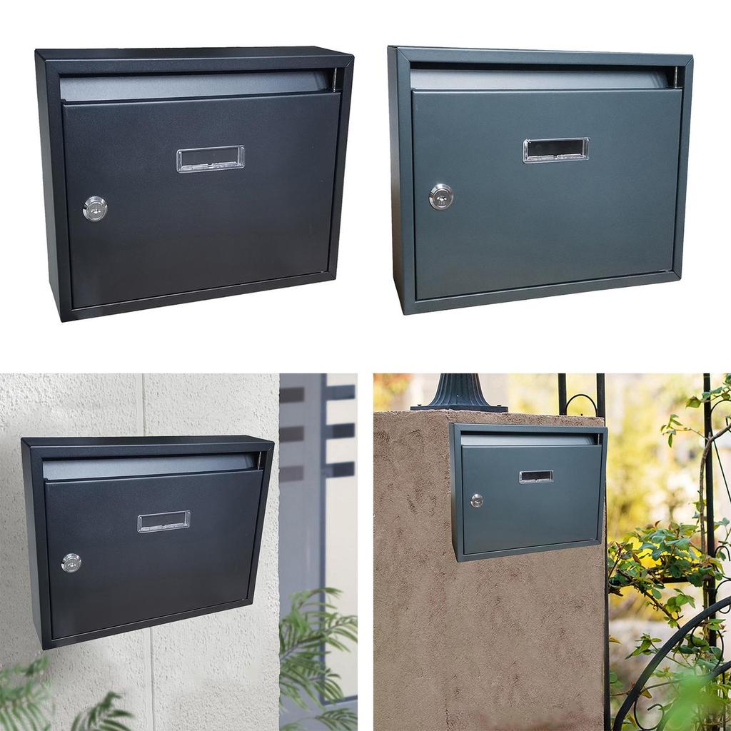 Modern Lockable Mailbox Combination Locking Box Durable Key Paperwork Magazines Holder Postbox and