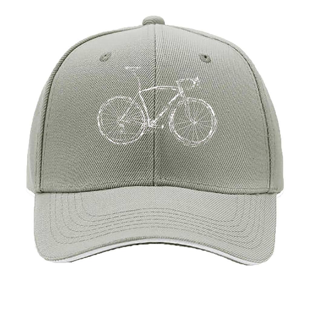 Vintage Mountain Bike Cyclist Outline Graphic Sandwich Baseball Cap Sun Cap Outdoor Workouts Hat