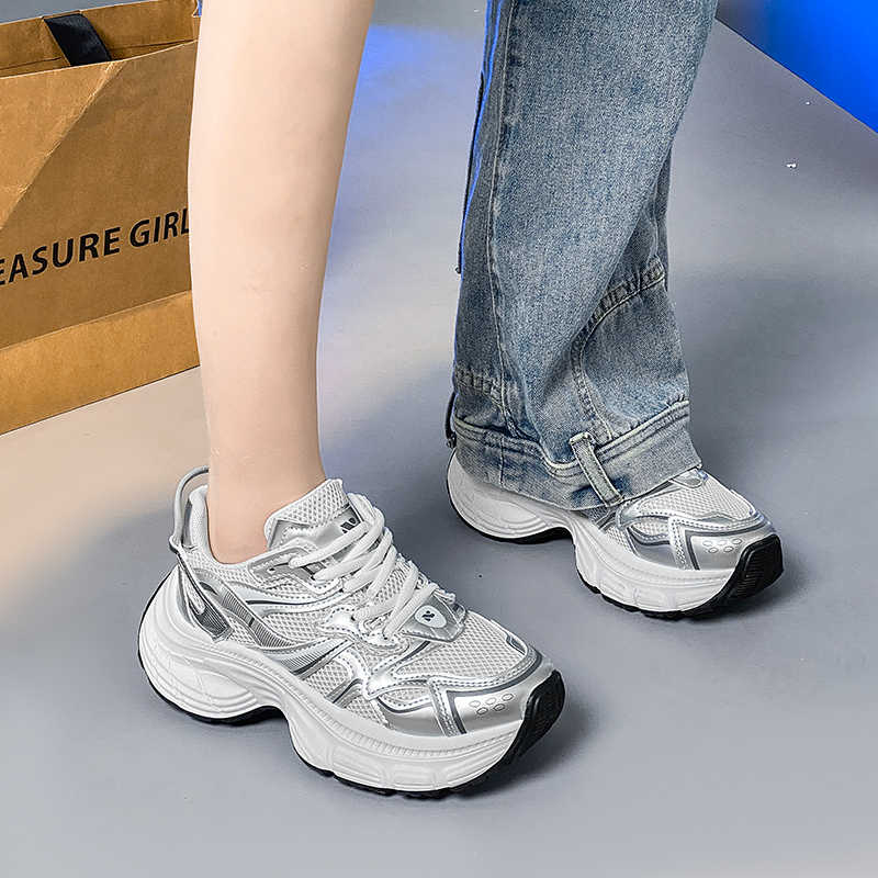 Fashion Synthetic Leather Platform Womens Walking Shoes Chunky Brand Luxury Women Original Brand Sneakers Woman Sports Tenise