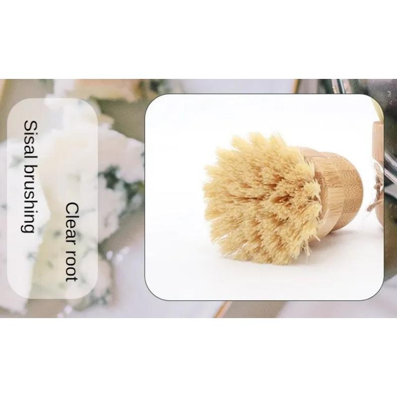 1pcs Kitchen Cleaning Brush Wooden Dish Brush with Natural Sisal and Coconut Durable Portable Eco Friendly Zero Waste