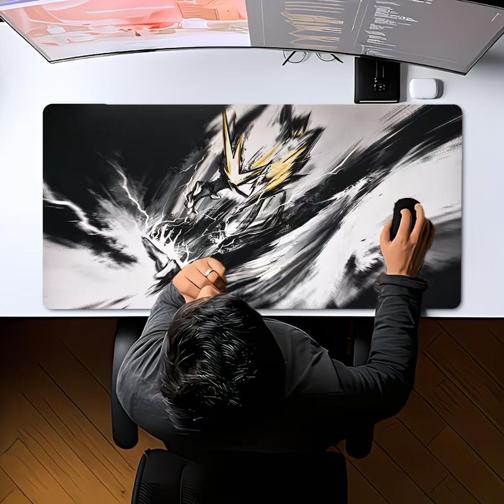 Mecha Robot Warrior Mouse Pad XXL Ink Brush Art Style Non‑Slip Rubber Deskmat Pc Game Keyboard Mats Large Computer Mouse Mat