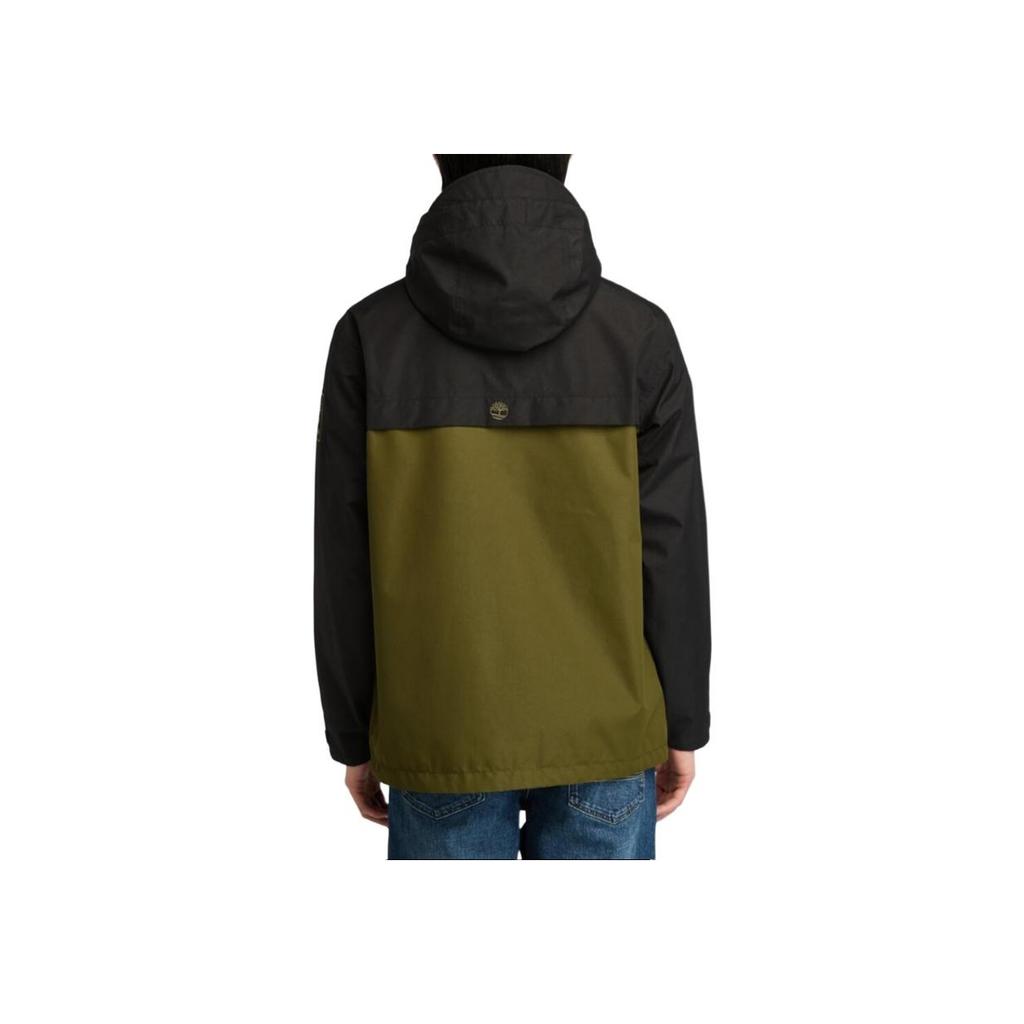 Timberland Drie-in-één Beschermende Shell Fleece Winddichte Waterdichte Warme Jas Herenjas Zwart Donkergroen A696HDX8
