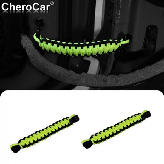 

2X Door Check Strap Paracord Doors limiting Straps for Jeep Wrangler CJ YJ TJ JK