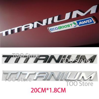 1 STUKS 3D Metaal Titanium Logo Embleem Letter Auto Kofferbak Badge voor Ford Focus 2 3 Fusion Max Mondeo Mk4 - Sticker Accessoire