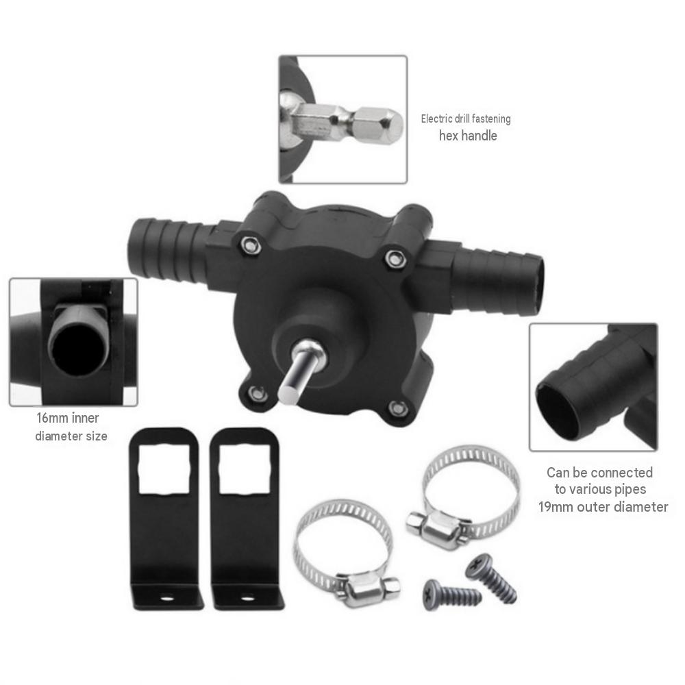 Electric Drill-Powered Pump (1500 RPM+) Water/Oil