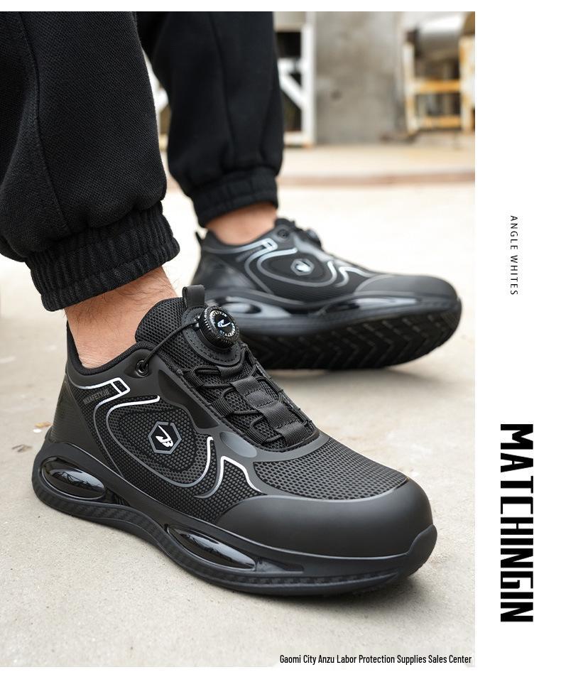 Durable Non-Slip Steel Toe Safety Shoes - Anti-Smash & Puncture Resistant, Comfortable for Long Wear