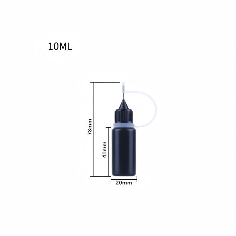 30ml Black Lightproof Bottle for Tattoo Ink, Vape Juice, 10-30ml Needle Dropper for Tattoo Ink Cream, Vape Juice, Nail Polish Remover
