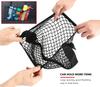 Bil Rygg Bak Bagasjeromsete Elastisk streng Nett Magic Sticker Netting Oppbevaringsveske Lommebur Auto Organizer Seteryggveske 40*25cm