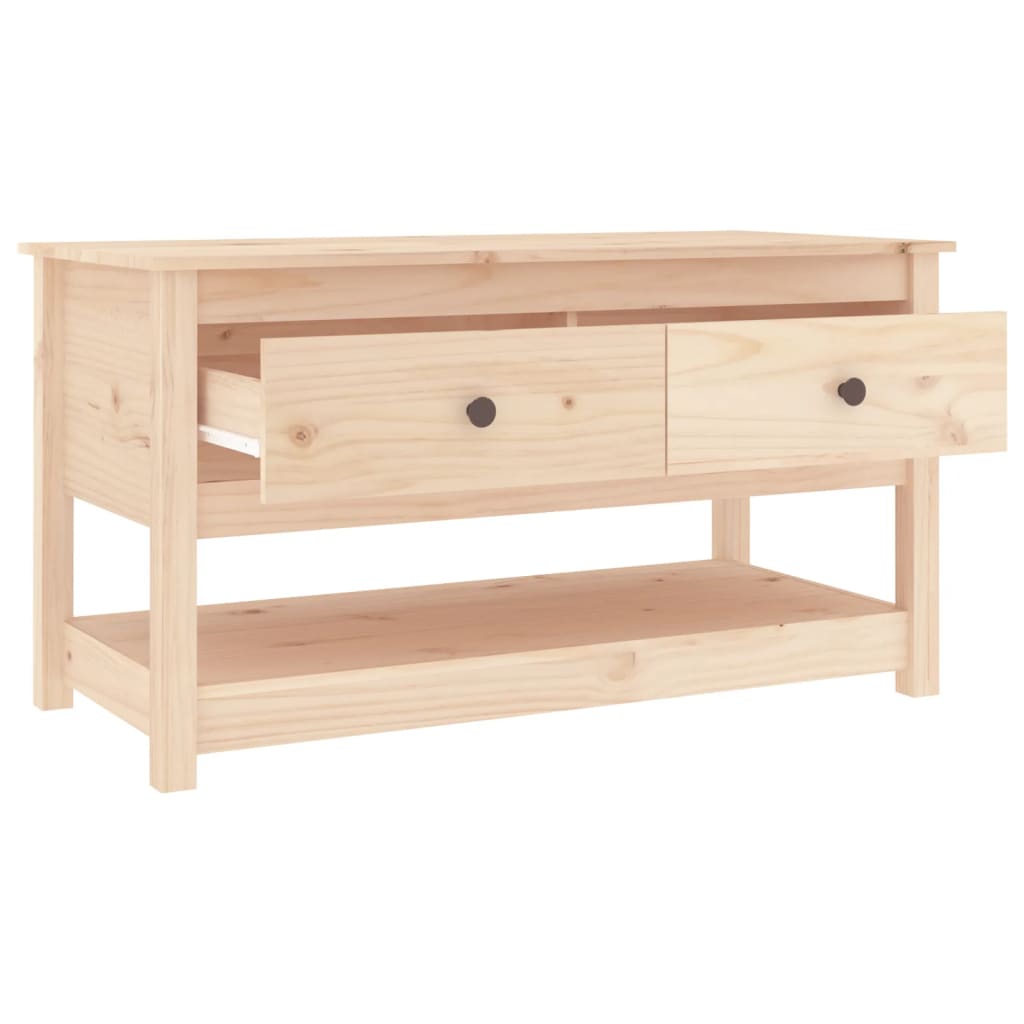 Vidaxl Stolik Kawowy, 102X49X55 Cm, Lite Drewno Sosnowe