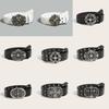Punk Mens Cross Flower Designer Belt With Alloy Buckle And Detail Studded