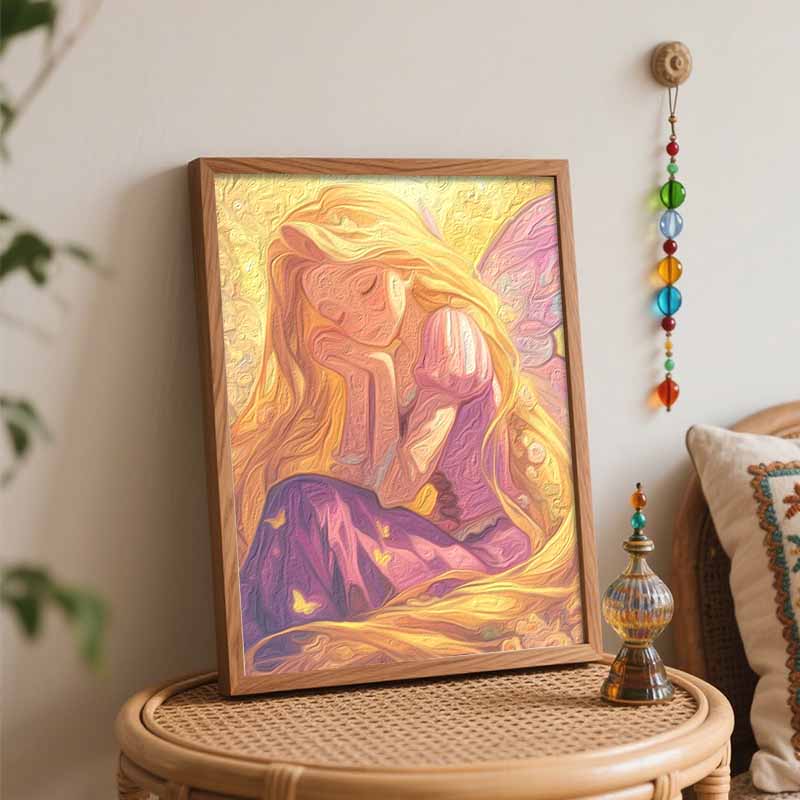 Disney oil painting kit painting art fairy princess bedroom wall decoration handmade diy gift