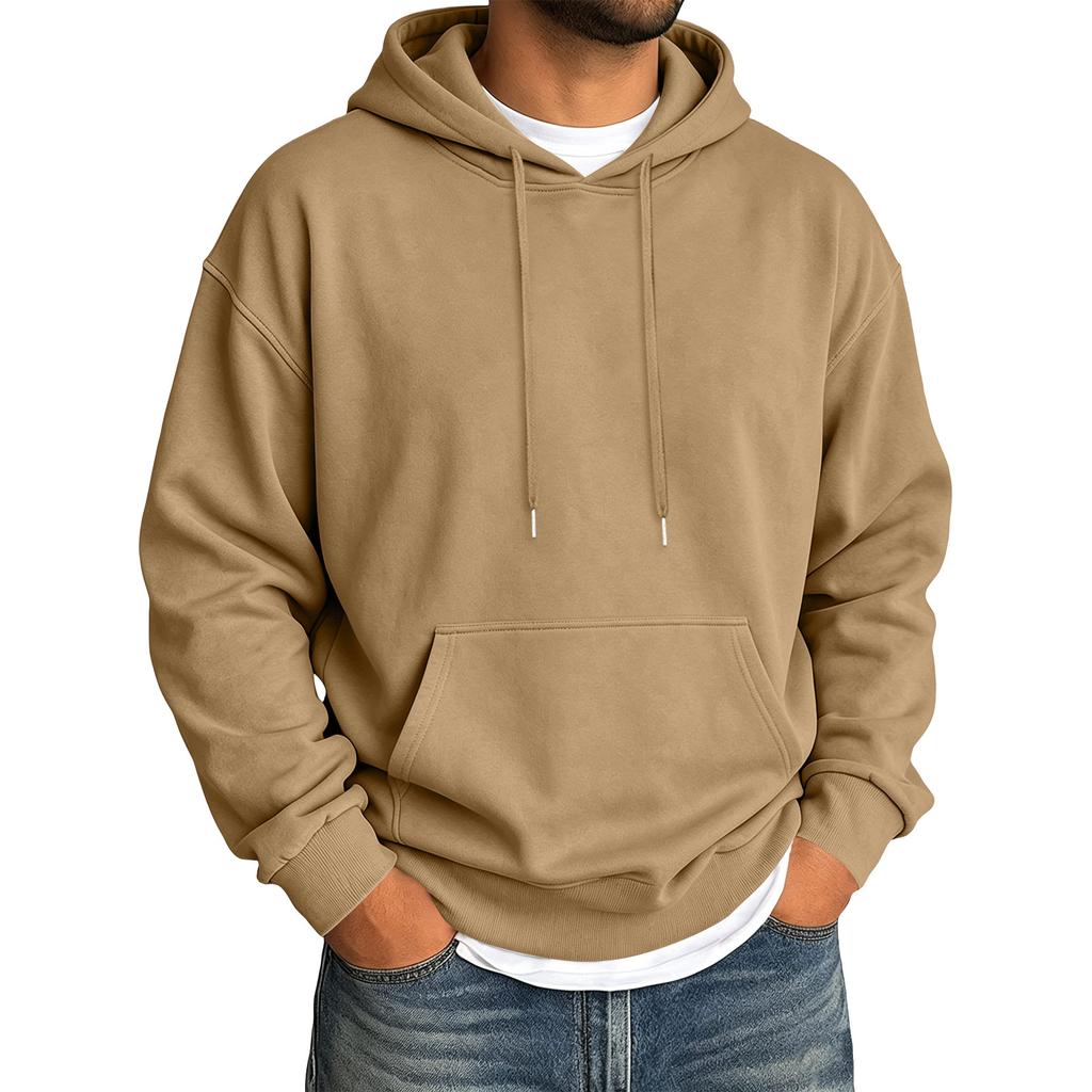 Men's Casual Color Hoodie for Winter Everyday Wear