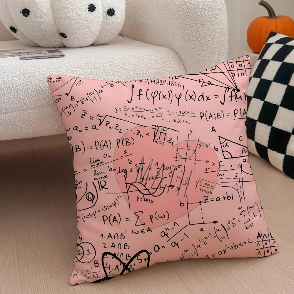 

Universal International Day Of Mathematics Cushion Cover Throw Pillow Cover Hidden Button Durable Polyester Chair Cushion 40X40cm