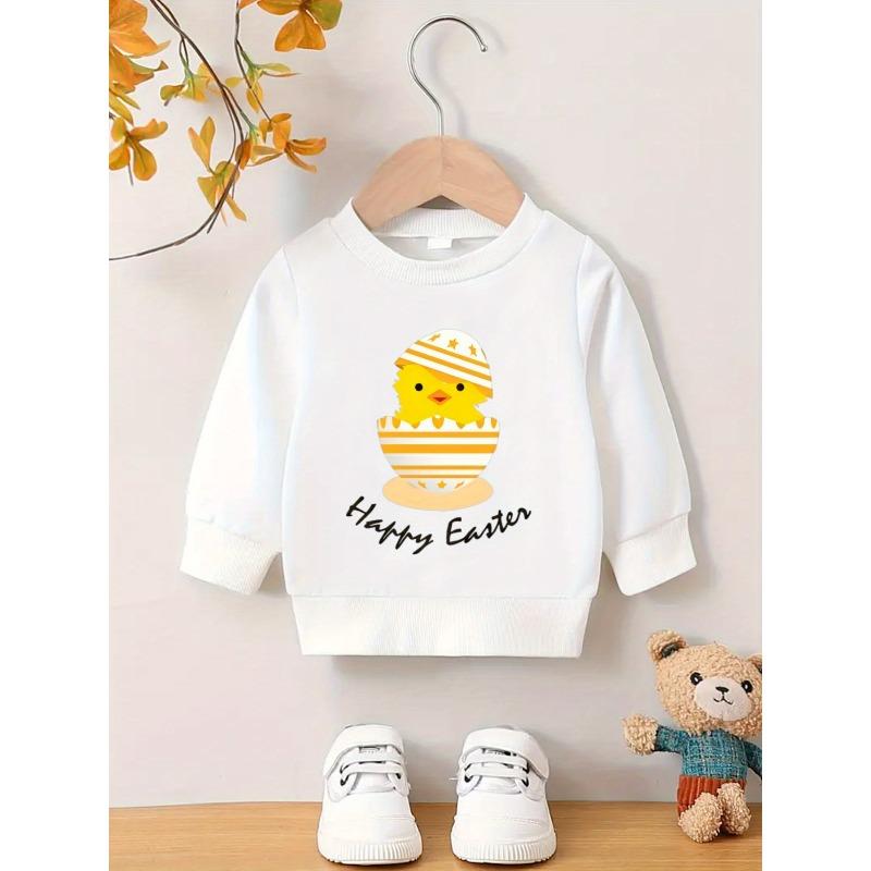 European Size Minimally Printed Pattern, Comfortable and Skin Friendly for 0-3 Year Old Baby unisex, Versatile Baby Round Neck Hoodie