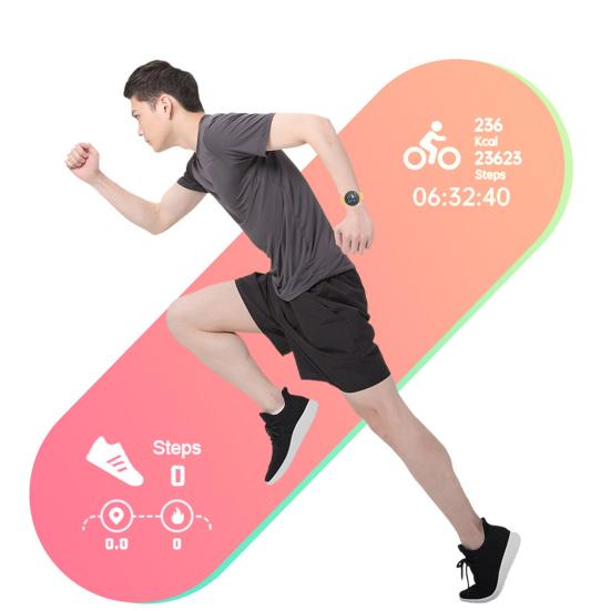 D18S 1.44 Inch Touch Control Heart Smart Watch Rate Monitoring Large Screen Men