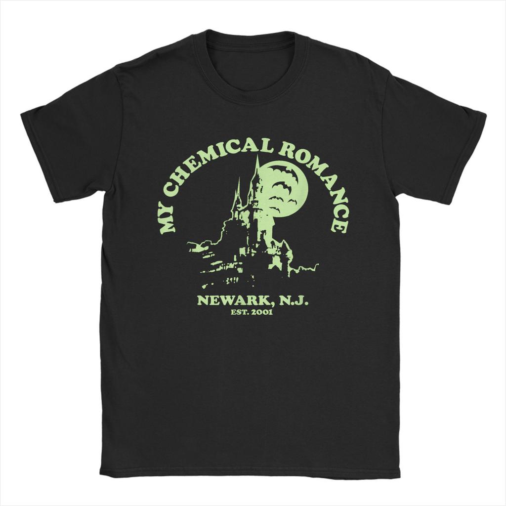 My Chemical Romance Haunted Castle Katoenen T-shirt Voor Mannen Zomer T-shirts Ronde Hals Mode T-shirt Grote Maten Groothandel Tops