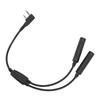2 Pin K Port Walkie Talkie Radio Adapter Male to U 174/U Extension Cable Headset Adapter