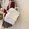 School bag female ins style Korean girl junior high school student middle school student literary small fresh floral backpack clip backpack
