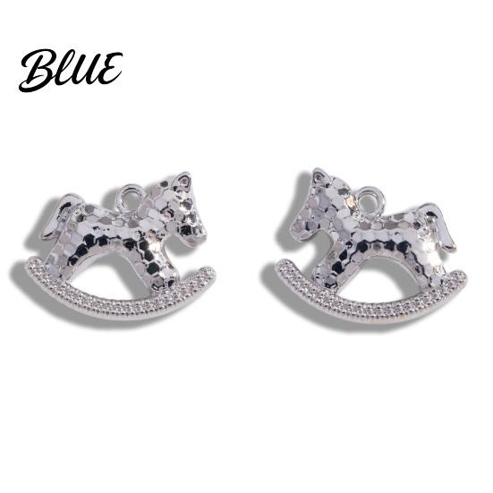 Horse Jewelry Charm 5Pcs Zinc Alloy Metal Electroplating Decoration Accessories
