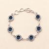 London Blue Topaz Gemstone 925 Sterling Silver Handcrafted Jewelry Bracelet 7-9" RB-16-9