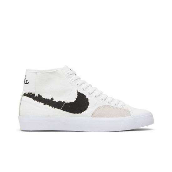 Nike Sb Blazer Court Mid Premium Unisex White Black DM8553-100