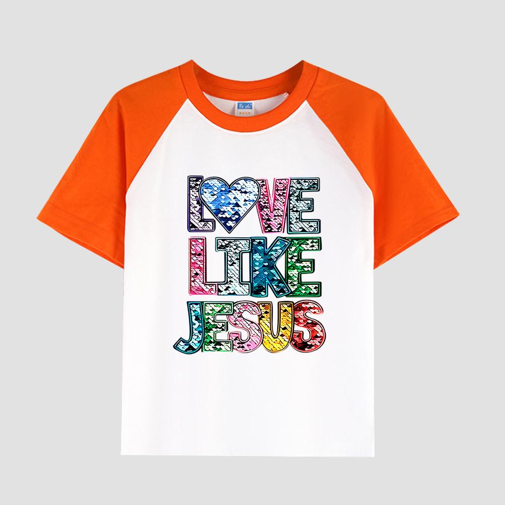 Dziecięcy bawełniany T-shirt z krótkim rękawem z nadrukiem kwiatowym, dziewczęcy top casualowy na lato