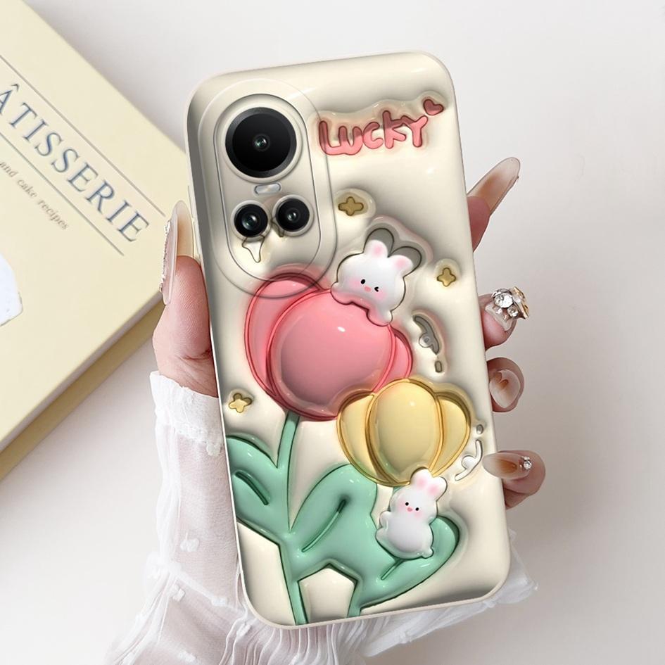 For OPPO Reno 10 Case CPH2531 Reno10 5G Cover Fashion Daisy Flower Lens Protective Soft Shell For OPPO Reno 10 Pro CPH2525 Coque