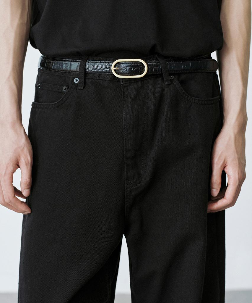 Beulaendideu 1765 Soft Black Jeans [Extra Wide Straight]