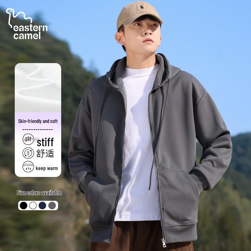 EASTERN CAMEL Men's Casual Hooded Sweatshirt Jacket