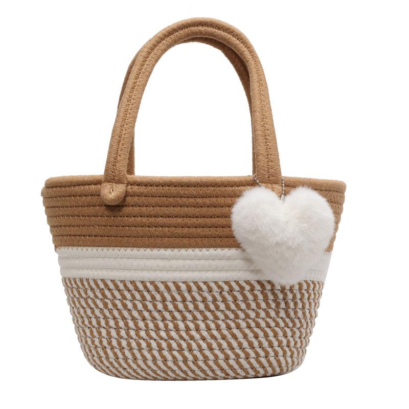 Handgeflochtene Gemüsekorb-Tasche Damen 2025 neue trendige Mode Umhängetasche Damen ins Schulter Eimer-Tasche Damen