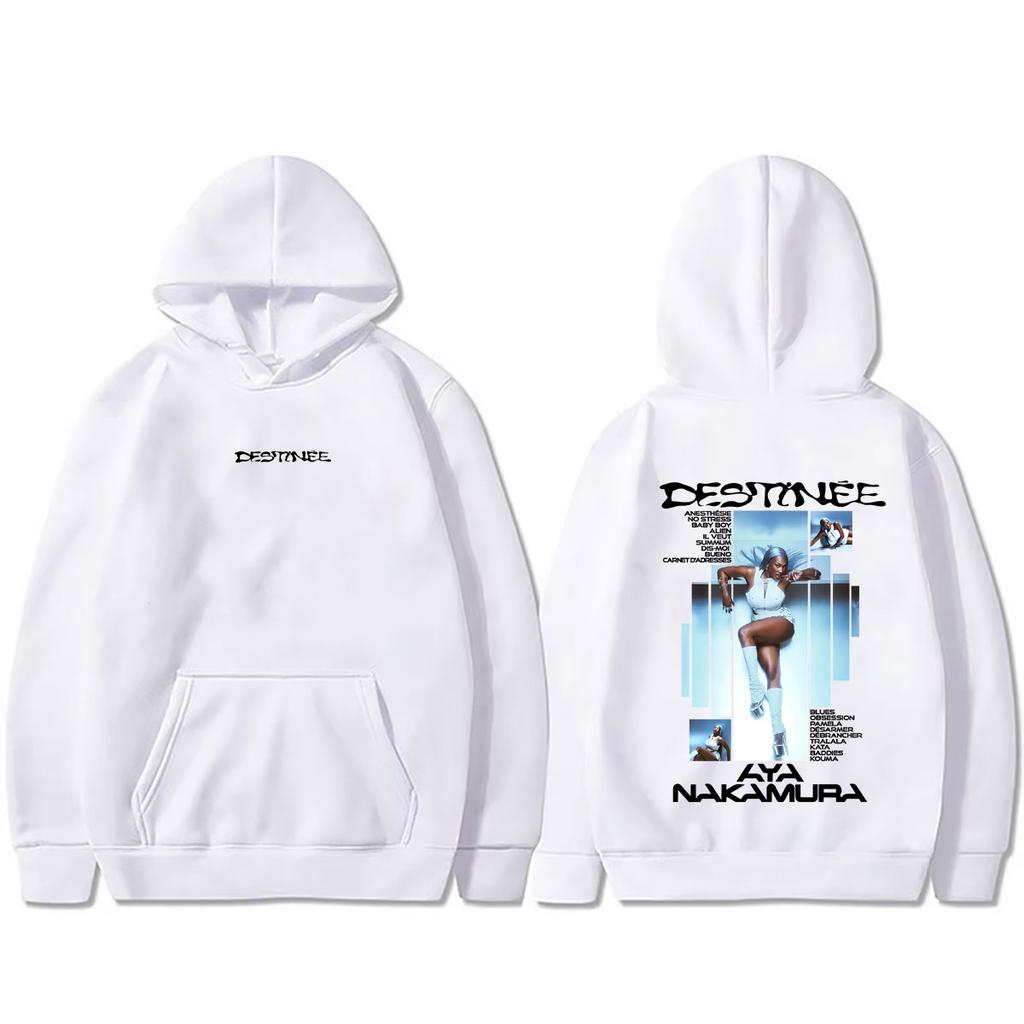 Rapper Aya Nakamura Destinee Album Graphic Hoodie Men Women Hip Hop Fashion Pop Music Streetwear Hoodies