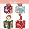 Christmas Themed Pattern Paper Box Set Holiday Decoration Props For Family Gatherings