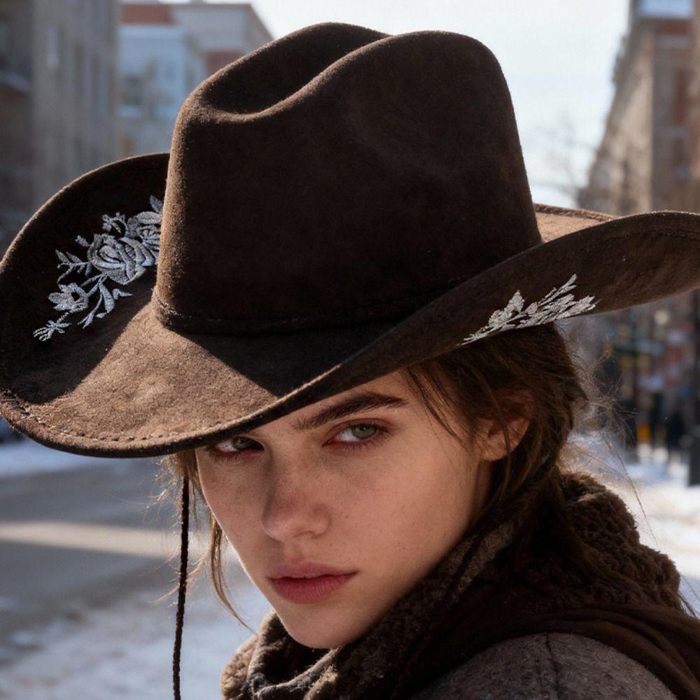 Formal Occasion Embroidered Felt Top Hat British Vintage Hats  Men Women