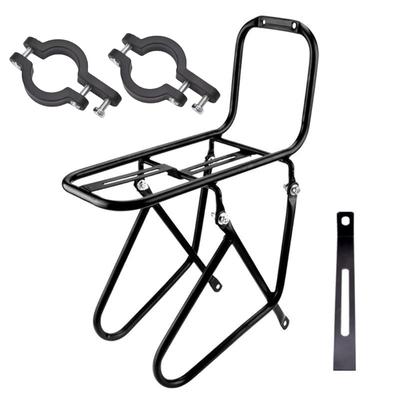 Bicycles Front Rack, 15KG Capacity Mountain Bicycles Pannier Rack Cargo Carriers Rack Steel Luggage Travel Carriers Rack
