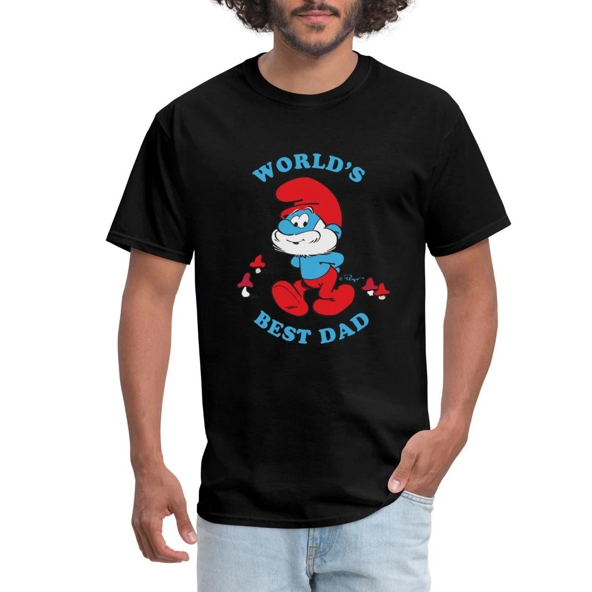 The Smurfs Papa Smurf World s Best Dad Men s T-Shirt XXL