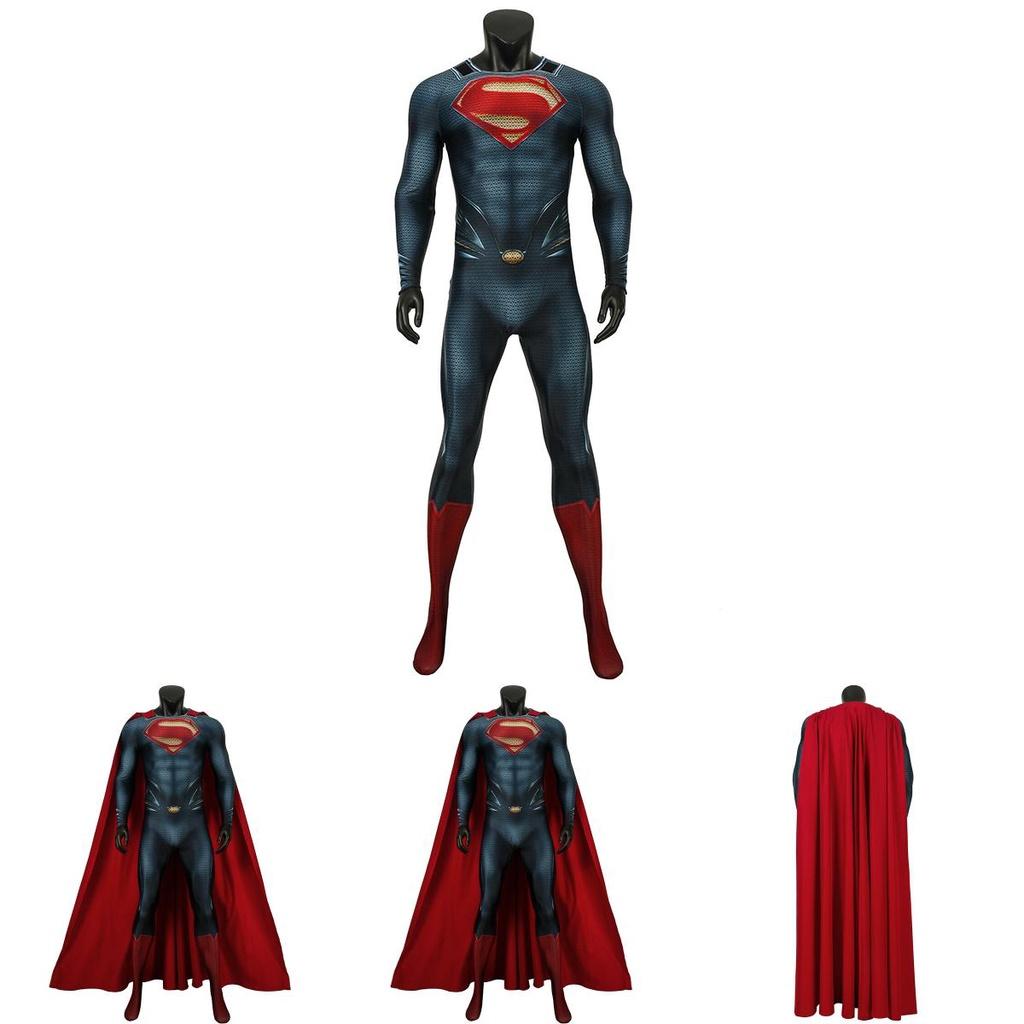 Quality Superman Man Of Steel Cosplay Costume For Unisex Adults And Kids**