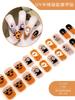 20 Pcs Halloween Christmas UV Semi Cured Gel Nail Stickers Self Adhesive Long Lasting Popular Nail Art Wraps