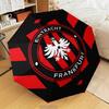 Eintracht Frankfurt Wappen Regenschirm Klappschirm, Automatikschirm 8-Speichen für Reisen, Camping Nutzung Geschenk für Halloween Weihnachten